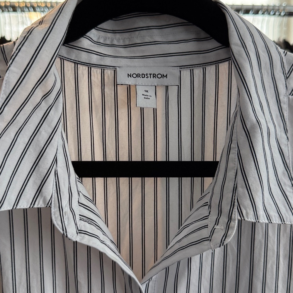 NWT Nordstrom Striped button down Dress - Picture 4 of 5